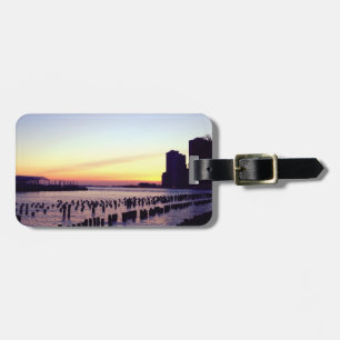 Etiqueta De Bagagem Manhattan Sunset Skyline NYC