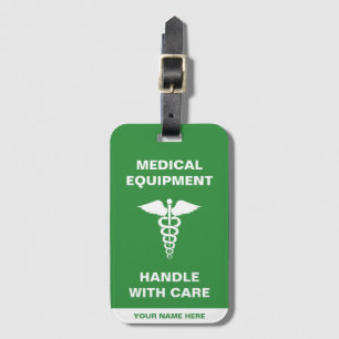 Etiqueta De Bagagem Manipulação de equipamento médico com cuidado