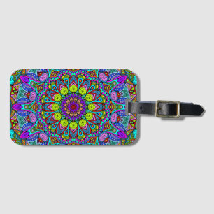 Etiqueta De Bagagem Manipular a pintura Mandala Relógio Face 4