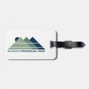 Etiqueta De Bagagem Manning Provincial Park Mountain Sun