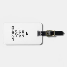 Etiqueta De Bagagem Mantenha a calma e o amor personalizáveis KENTUCKY