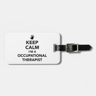 Etiqueta De Bagagem Mantenha a calma que eu sou terapeuta ocupacional