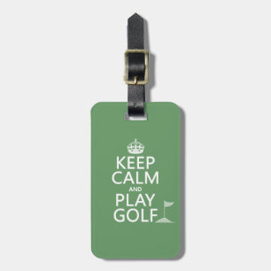 Etiqueta De Bagagem Mantenha o golfe da calma e do jogo - todas as