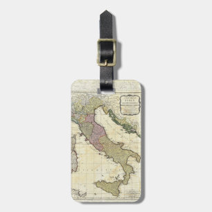 Etiqueta De Bagagem Mapa 1794 de D'Anville Italia do Bourguignon de