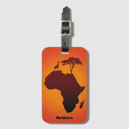 Etiqueta De Bagagem Mapa africano do safari - Tag da bagagem