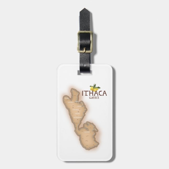 Etiqueta De Bagagem mapa da grécia ítaca (Frente Vertical)