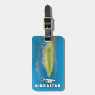 Etiqueta De Bagagem Mapa de Gibraltar