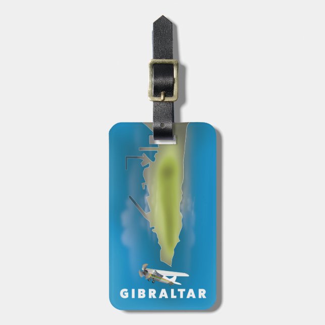 Etiqueta De Bagagem Mapa de Gibraltar (Frente Vertical)