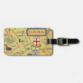 Etiqueta De Bagagem Mapa de Londres Inglaterra