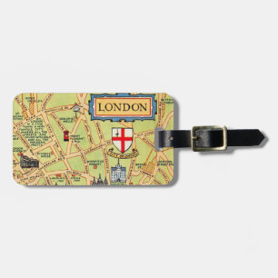 Etiqueta De Bagagem Mapa de Londres Inglaterra