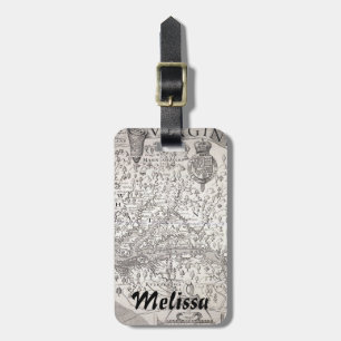 Etiqueta De Bagagem Mapa de Virgínia, 1612