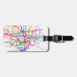 Etiqueta De Bagagem Mapa do metro de Tokyo Japão