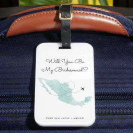 Etiqueta De Bagagem Mapa do México | Cabo | Você Será Minha Porta-Voz?