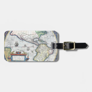 Etiqueta De Bagagem Mapa do mundo novo 1570 de Americas