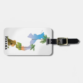 Etiqueta De Bagagem Mapa do Panamá impressão de poster de viagens Ilus