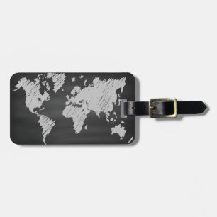 Etiqueta De Bagagem Mapa do quadro do mundo