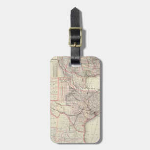 Etiqueta De Bagagem Mapa do vintage do sistema da estrada de ferro de