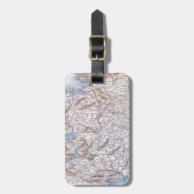 Etiqueta De Bagagem Mapa: Ireland, 1851 (Frente Vertical)