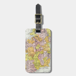 Etiqueta De Bagagem MAPA: IRELAND, c1890