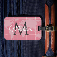 Mapa Mundial Personalizado Rosa Millennial com Mon