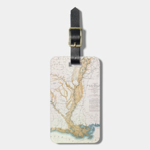 ETIQUETA DE BAGAGEM MAPA: RIO MISSISSÍPI, 1861
