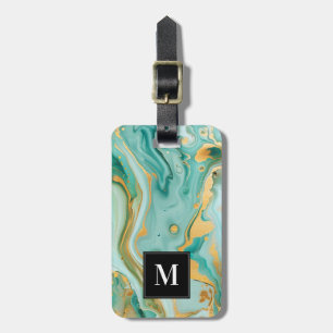 Etiqueta de Bagagem Marble Azul