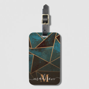 Etiqueta De Bagagem Marble Geométrico Abstrato