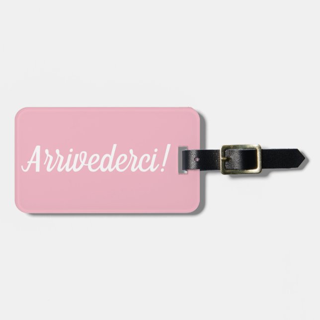 Etiqueta De Bagagem Marca de Bagagem Arrivederci (Frente Horizontal)