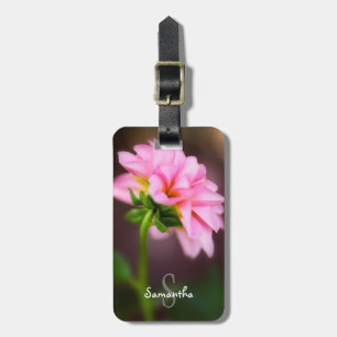 Etiqueta De Bagagem Marca de bagagem Dahlia rosa