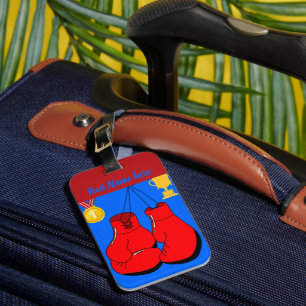 Etiqueta De Bagagem Marca de Bagagem Personalizada Campeão de Boxe