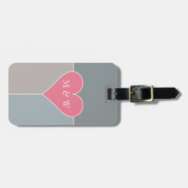 Etiqueta De Bagagem Marca de bagagem personalizada de padrão cardíaco