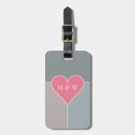 Etiqueta De Bagagem Marca de bagagem personalizada de padrão cardíaco