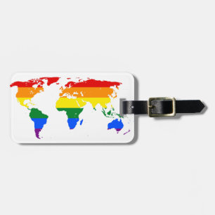 Etiqueta De Bagagem Marca de Bagagem Personalizável do Mapa do Mundo