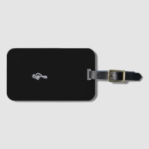 Marca de bagagem preta para limpeza de música