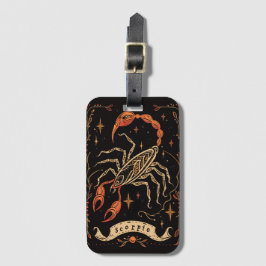 Etiqueta De Bagagem Marca de Bagagem Scorpio Celestial