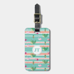 Etiqueta De Bagagem Marca de bagagem tropical personalizada