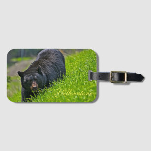 Etiqueta De Bagagem Marca de bagagem Yellowstone-Black Bear