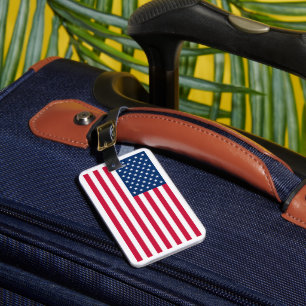 Etiqueta De Bagagem Marca Patriótica Americana de Bagagem