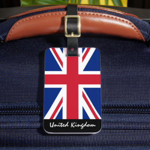 Etiqueta De Bagagem Marca Patriótica Britânica da Bagagem, Reino Unido