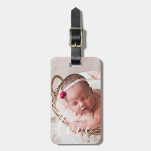 Etiqueta De Bagagem Marcação de Bagagem de Foto de Bebê com Letra Simp