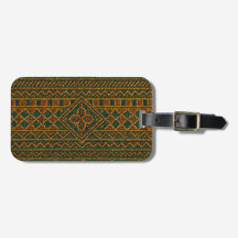 Marcas de bagagem africanas Kente Luxuosas com Con