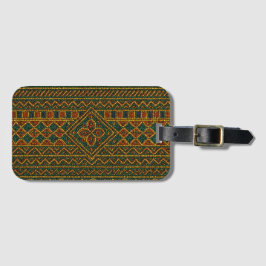 Etiqueta De Bagagem Marcas de bagagem africanas Kente Luxuosas com Con