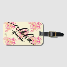 Etiqueta De Bagagem Marcas de Bagagem Plumeria Aloha Hawaii