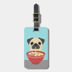 Etiqueta De Bagagem Marcas de Bagagem Pug Cor de Veado