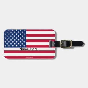 ETIQUETA DE BAGAGEM MARCAS DE LUGAGEM PATRIÓTICA - PERSONALIZÁVEL - AD