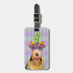 Etiqueta De Bagagem Mardi Gras Airedale