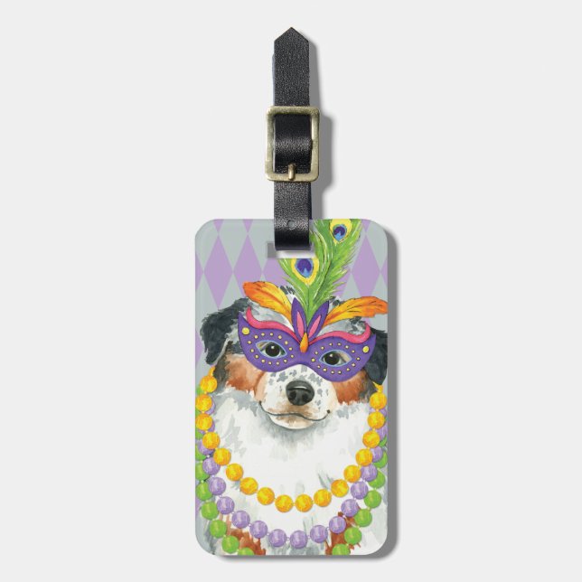 Etiqueta De Bagagem Mardi Gras Aussie (Frente Vertical)