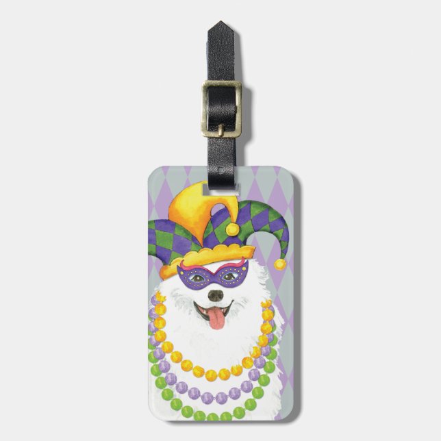 Etiqueta De Bagagem Mardi Gras Eskie (Frente Vertical)