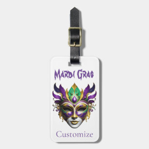 Etiqueta De Bagagem Mardi Gras Mask Thunder_Cove