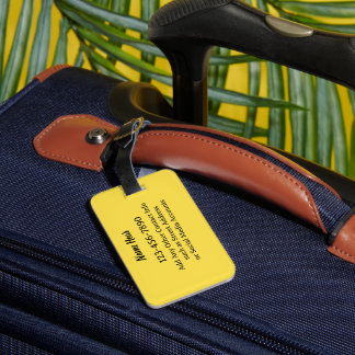 Etiqueta De Bagagem Margarida Caprichosa com Texto Personalizado e pod